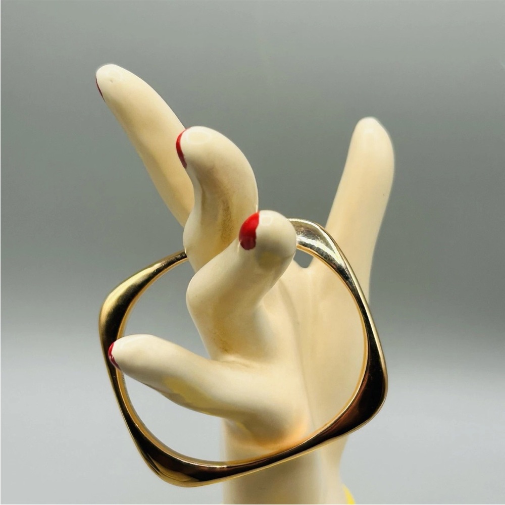 Pair of Square-ish Bronze MILOR Bangles from Italy: 1 Hollow, 1 Solid PeachyRose - Picture 12 of 16
